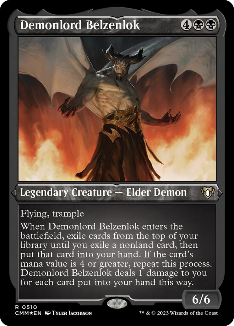 Demonlord Belzenlok (Foil Etched) [Commander Masters] | Empire Gaming NC