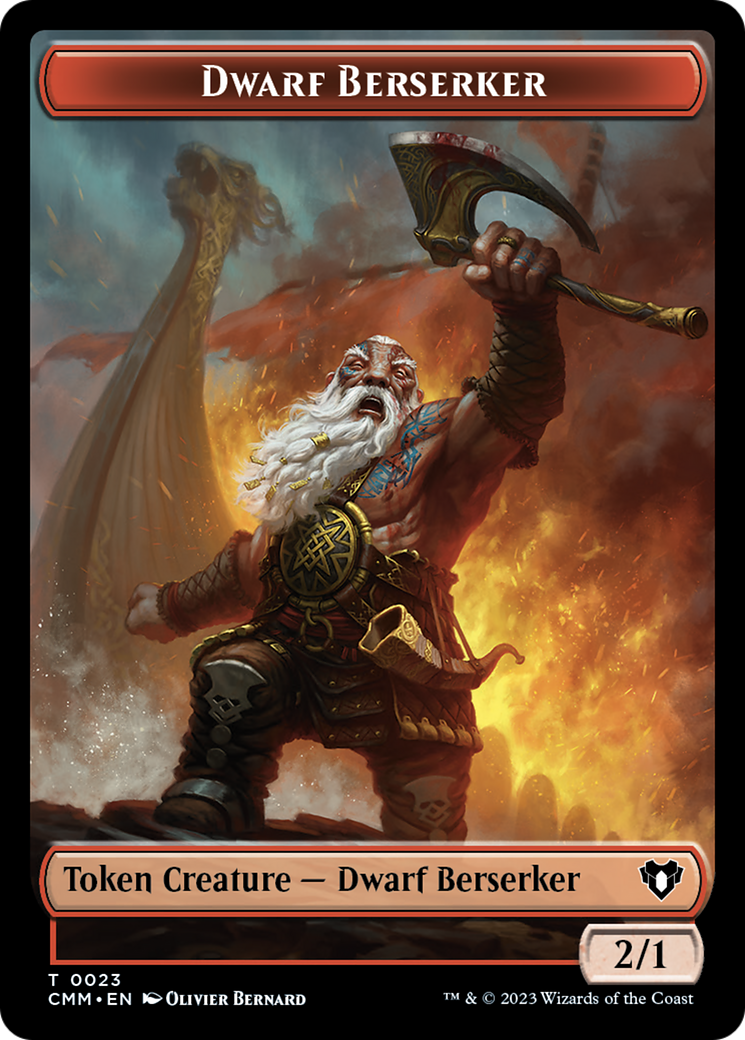 The Monarch // Dwarf Berserker Double-Sided Token [Commander Masters Tokens] | Empire Gaming NC