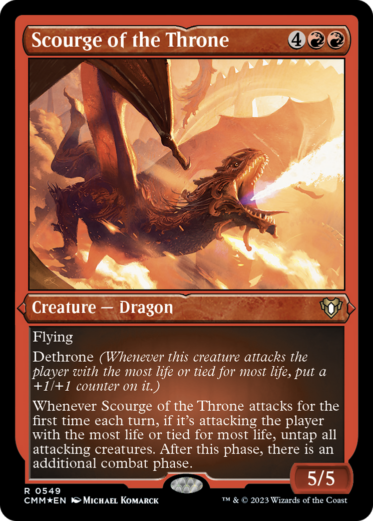 Scourge of the Throne (Foil Etched) [Commander Masters] | Empire Gaming NC