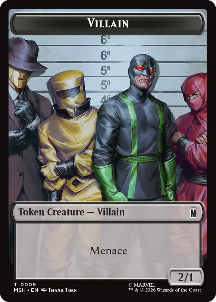 Shapeshifter (002) // Villain (009) Double-Sided Token [Marvel Super Heroes Commander Tokens] | Empire Gaming NC