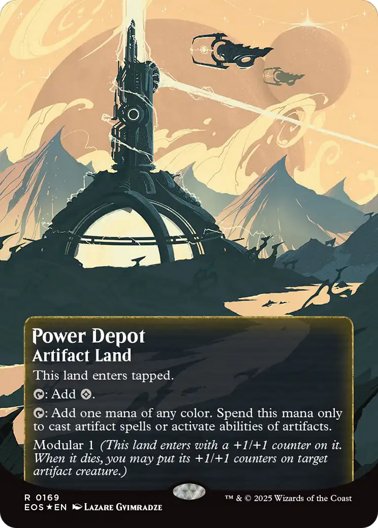 Power Depot (0169) (Borderless) (Galaxy Foil) [Edge of Eternities: Stellar Sights] | Empire Gaming NC
