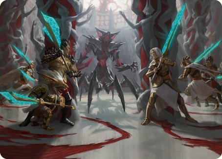 Goldwardens' Gambit Art Card [Phyrexia: All Will Be One Art Series] | Empire Gaming NC