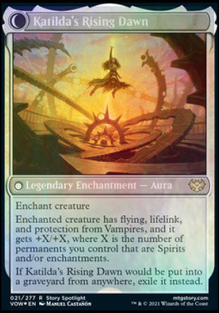 Katilda, Dawnhart Martyr // Katilda's Rising Dawn [Innistrad: Crimson Vow Prerelease Promos] | Empire Gaming NC