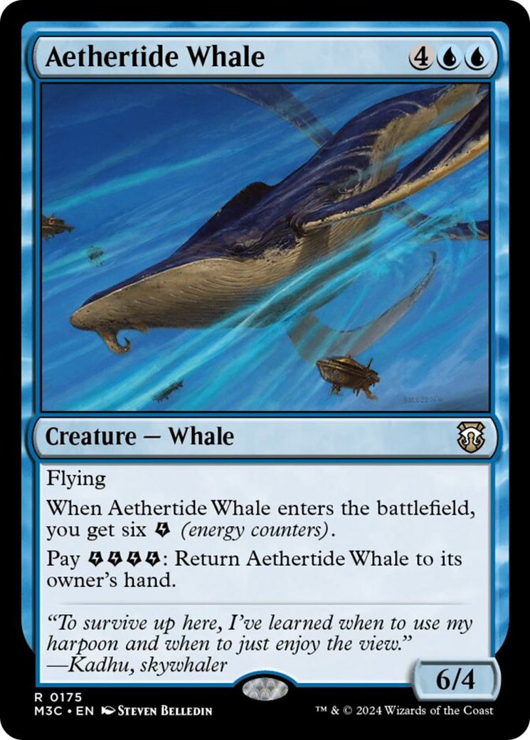 Aethertide Whale (Ripple Foil) [Modern Horizons 3 Commander] | Empire Gaming NC