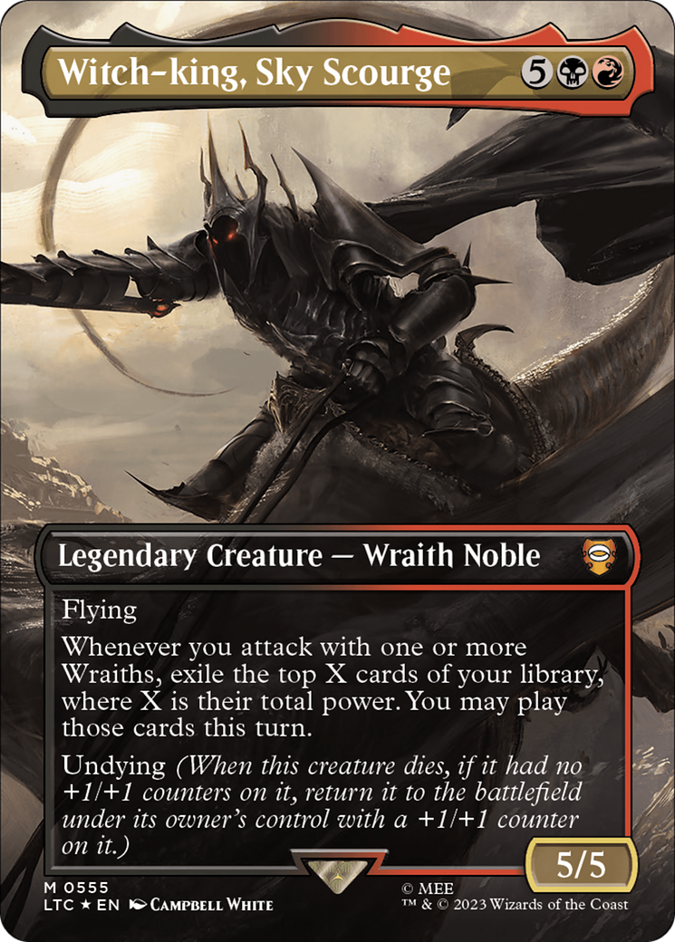 Witch-king, Sky Scourge (Borderless) (Surge Foil) [The Lord of the Rings: Tales of Middle-Earth Commander] | Empire Gaming NC