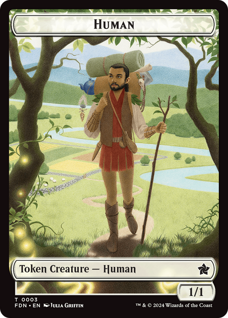 Copy // Human Double-Sided Token [Foundations Tokens] | Empire Gaming NC