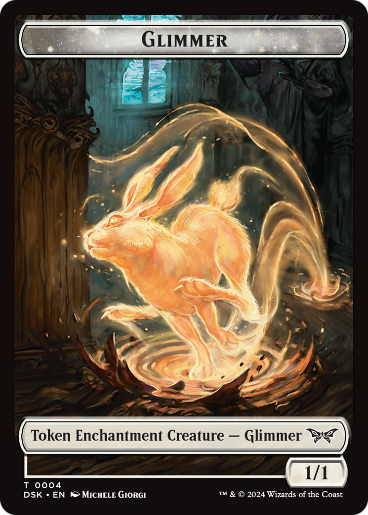 Glimmer // Shard Double-Sided Token [Duskmourn: House of Horror Tokens] | Empire Gaming NC