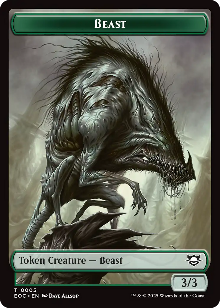 Clue // Beast (0005) Double-Sided Token [Edge of Eternities Commander Tokens] | Empire Gaming NC