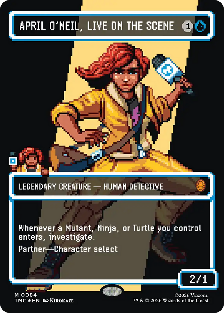 April O'Neil, Live on the Scene (Borderless) (Surge Foil) [Teenage Mutant Ninja Turtles Commander] | Empire Gaming NC