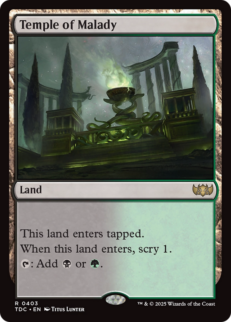 Temple of Malady [Tarkir: Dragonstorm Commander] | Empire Gaming NC