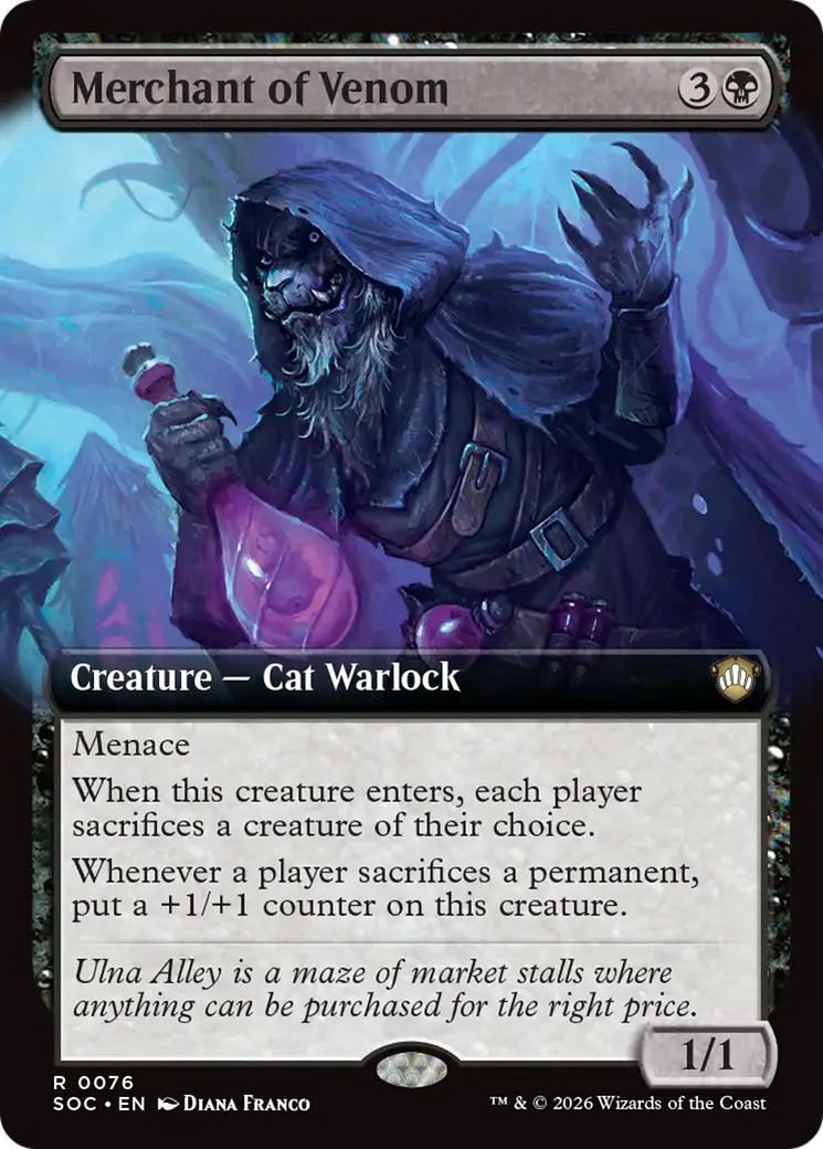 Merchant of Venom (Extended Art) [Secrets of Strixhaven Commander] | Empire Gaming NC