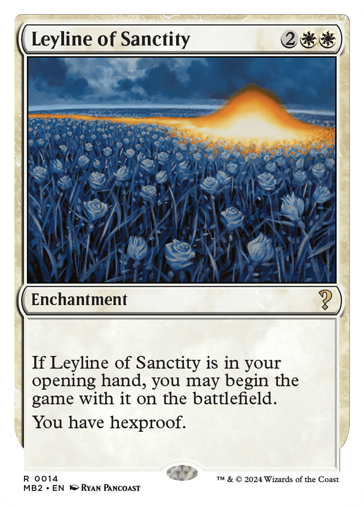 Leyline of Sanctity (White Border) [Mystery Booster 2] | Empire Gaming NC