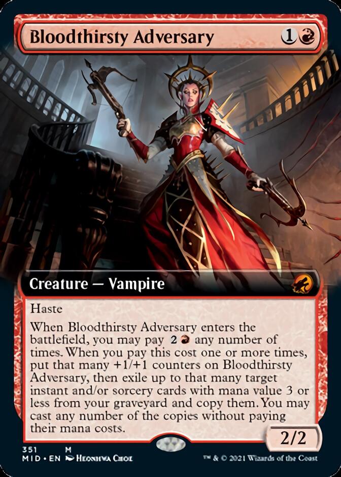Bloodthirsty Adversary (Extended Art) [Innistrad: Midnight Hunt] | Empire Gaming NC