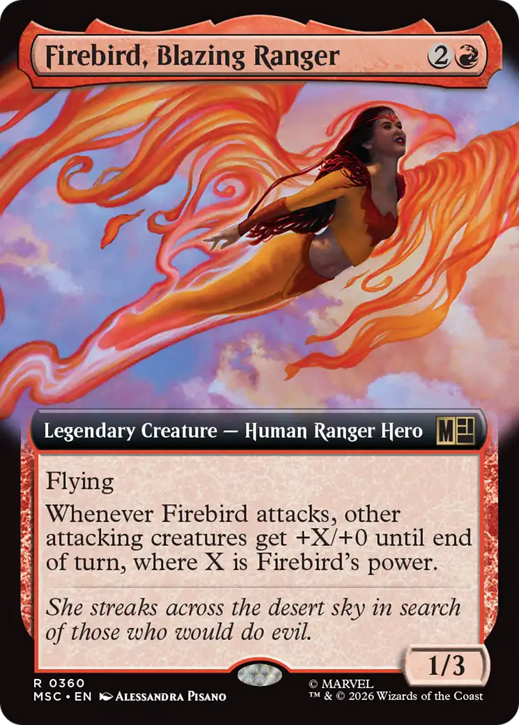 Firebird, Blazing Ranger (Extended Art) [Marvel Super Heroes Commander] | Empire Gaming NC