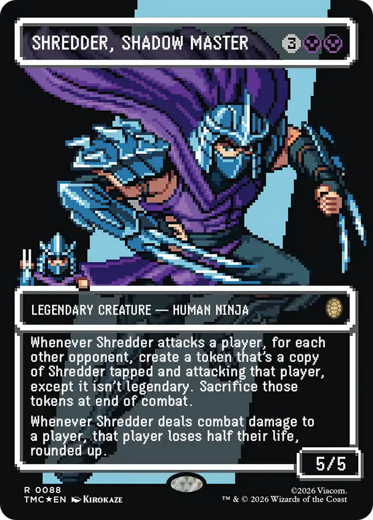 Shredder, Shadow Master (Borderless) (Surge Foil) [Teenage Mutant Ninja Turtles Commander] | Empire Gaming NC
