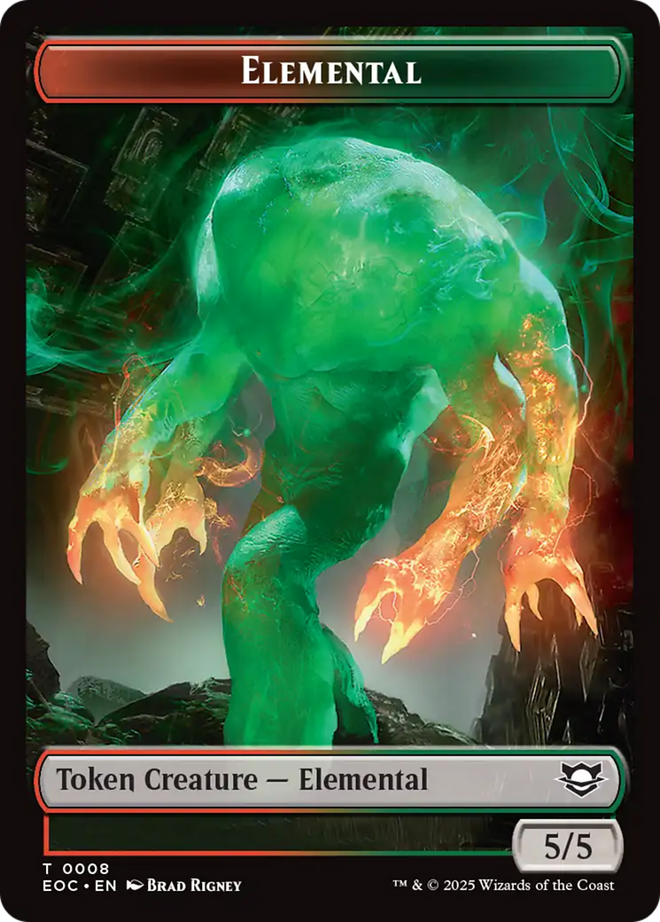 Elemental (0008) // Gnome Double-Sided Token [Edge of Eternities Commander Tokens] | Empire Gaming NC