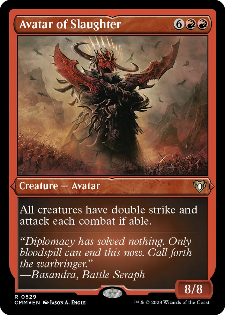 Avatar of Slaughter (Foil Etched) [Commander Masters] | Empire Gaming NC