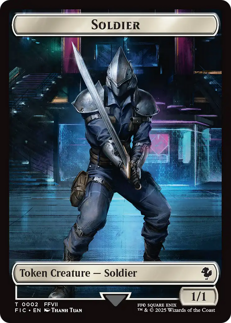 Soldier // Rebel Double-Sided Token [FINAL FANTASY Commander Tokens] | Empire Gaming NC