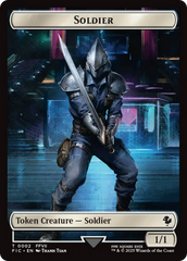 Soldier // Rebel Double-Sided Token [FINAL FANTASY Commander Tokens] | Empire Gaming NC