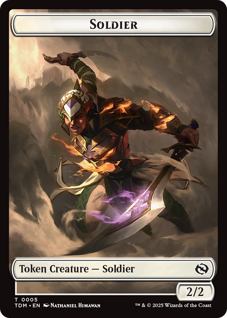 Soldier (0004) // Soldier (0005) Double-Sided Token [Tarkir: Dragonstorm Tokens] | Empire Gaming NC