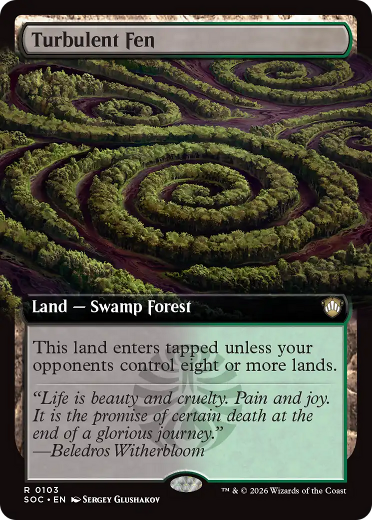 Turbulent Fen (Extended Art) [Secrets of Strixhaven Commander] | Empire Gaming NC