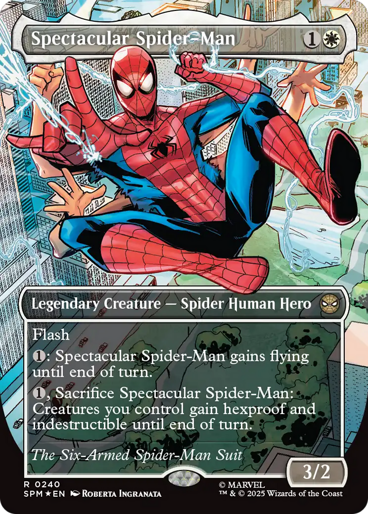 Spectacular Spider-Man (0240) (Borderless) (Textured Foil) [Marvel's Spider-Man] | Empire Gaming NC
