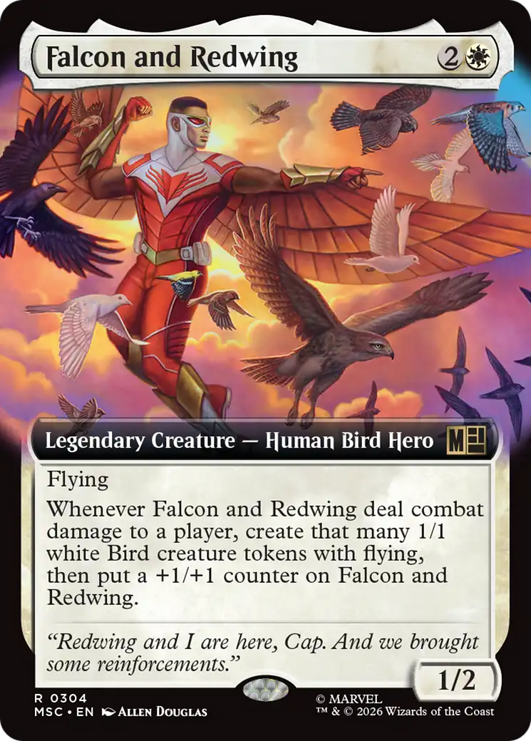 Falcon and Redwing (Extended Art) [Marvel Super Heroes Commander] | Empire Gaming NC