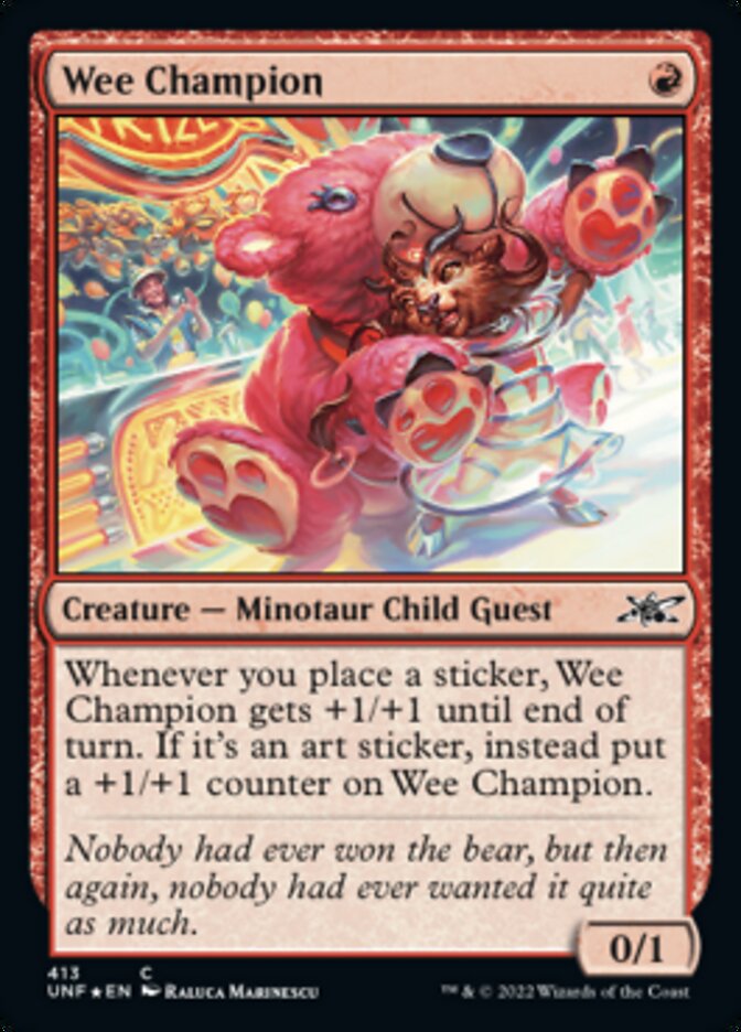 Wee Champion (Galaxy Foil) [Unfinity] | Empire Gaming NC