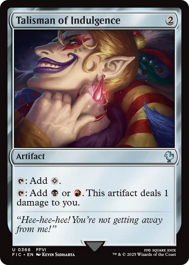 Talisman of Indulgence [FINAL FANTASY Commander] | Empire Gaming NC