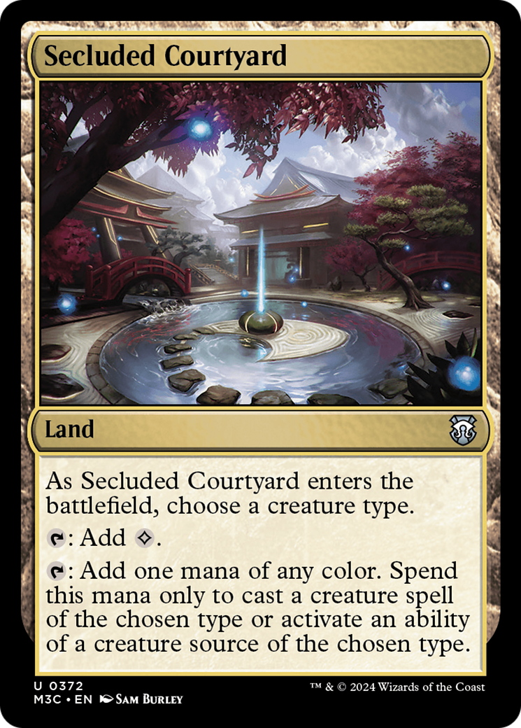 Secluded Courtyard (Ripple Foil) [Modern Horizons 3 Commander] | Empire Gaming NC