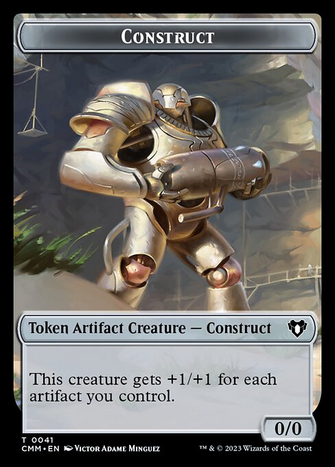 Spirit (0039) // Construct (0041) Double-Sided Token [Commander Masters Tokens] | Empire Gaming NC