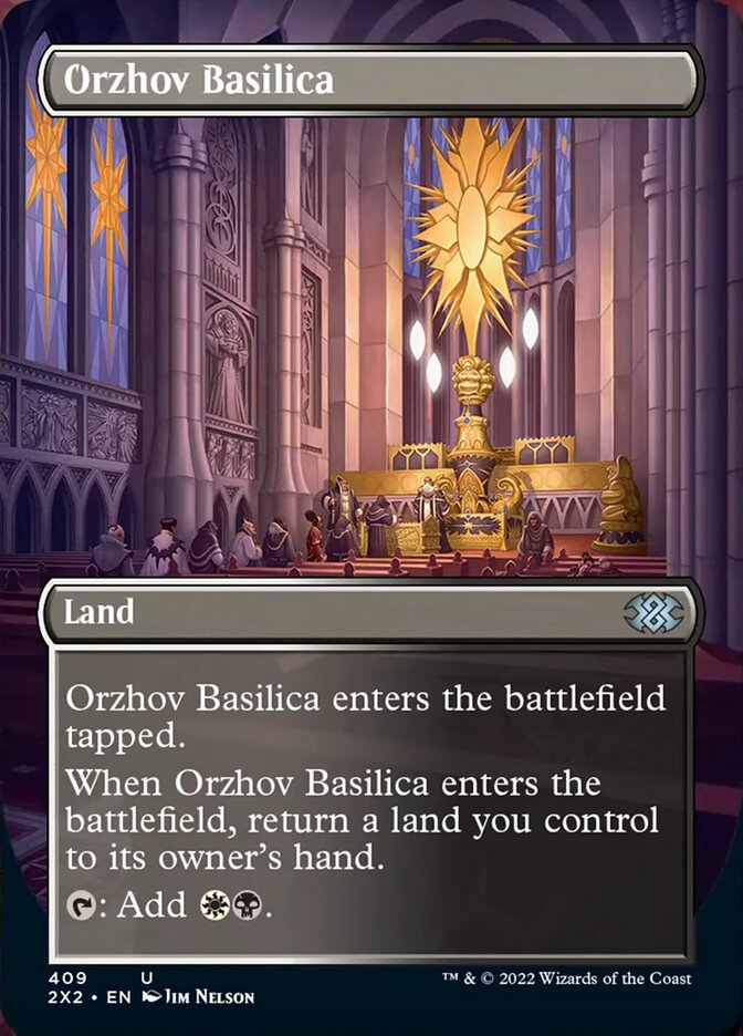 Orzhov Basilica (Borderless Alternate Art) [Double Masters 2022] | Empire Gaming NC