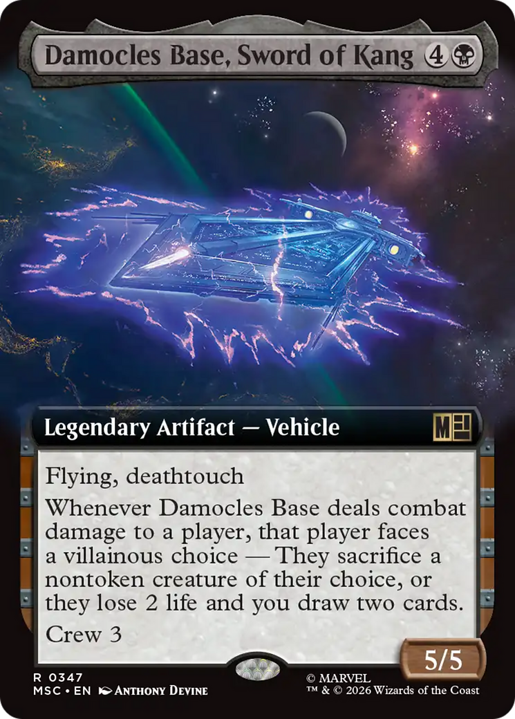 Damocles Base, Sword of Kang (Extended Art) [Marvel Super Heroes Commander] | Empire Gaming NC