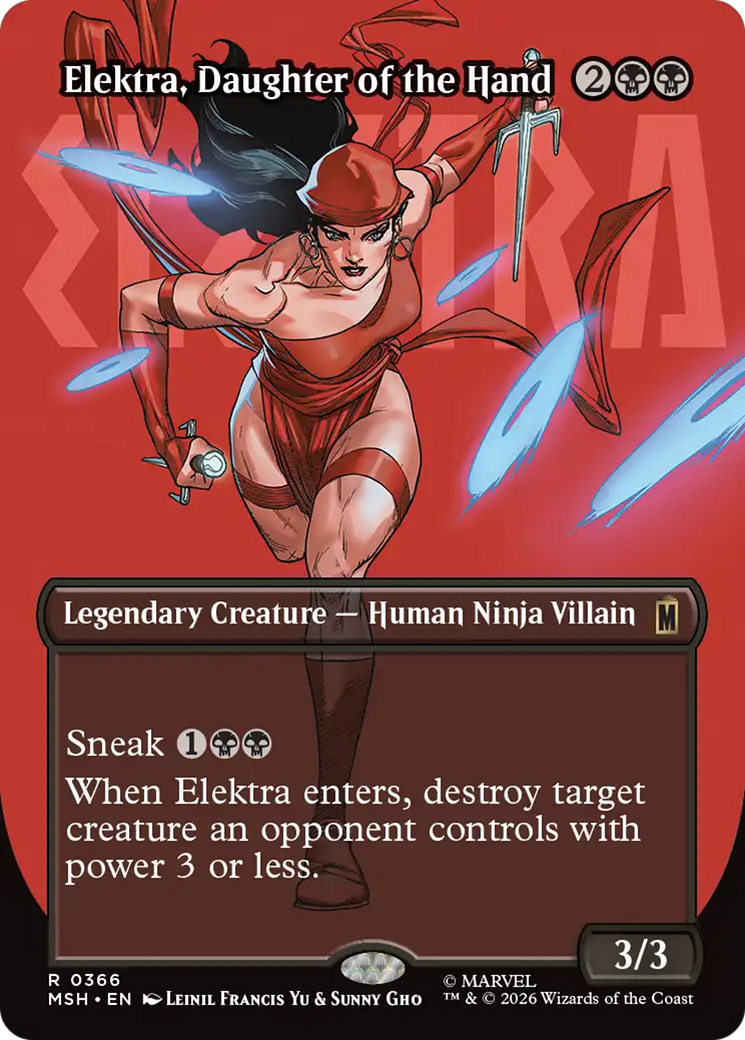 Elektra, Daughter of the Hand (Borderless) (366) [Marvel Super Heroes] | Empire Gaming NC