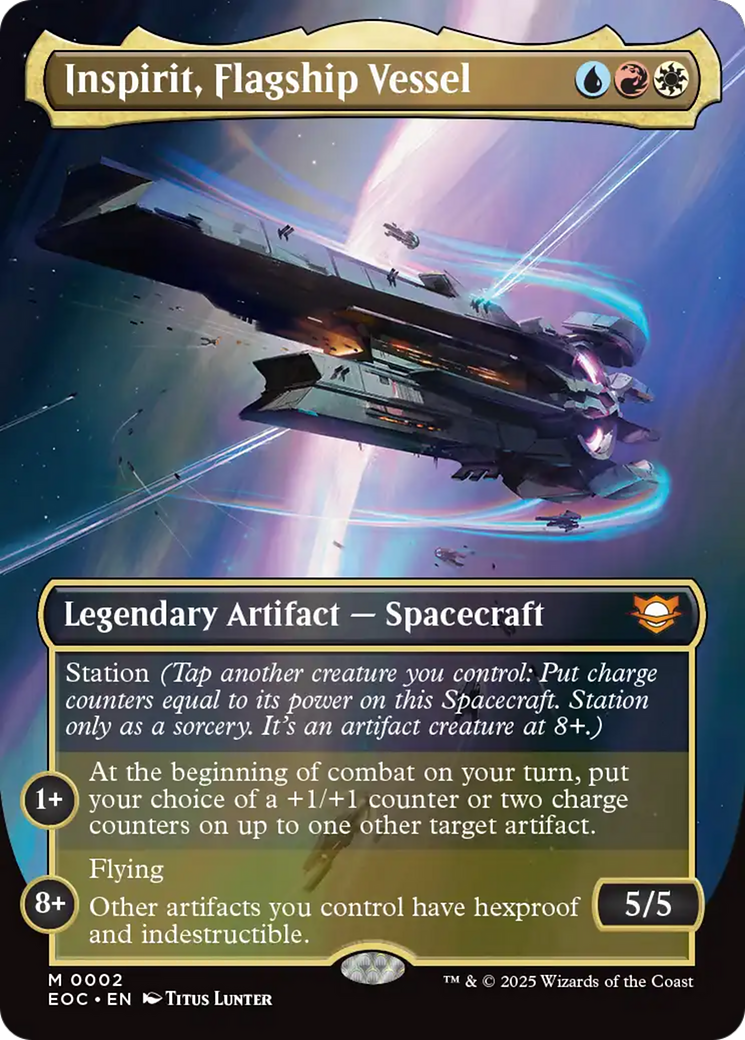 Inspirit, Flagship Vessel (Borderless) [Edge of Eternities Commander] | Empire Gaming NC