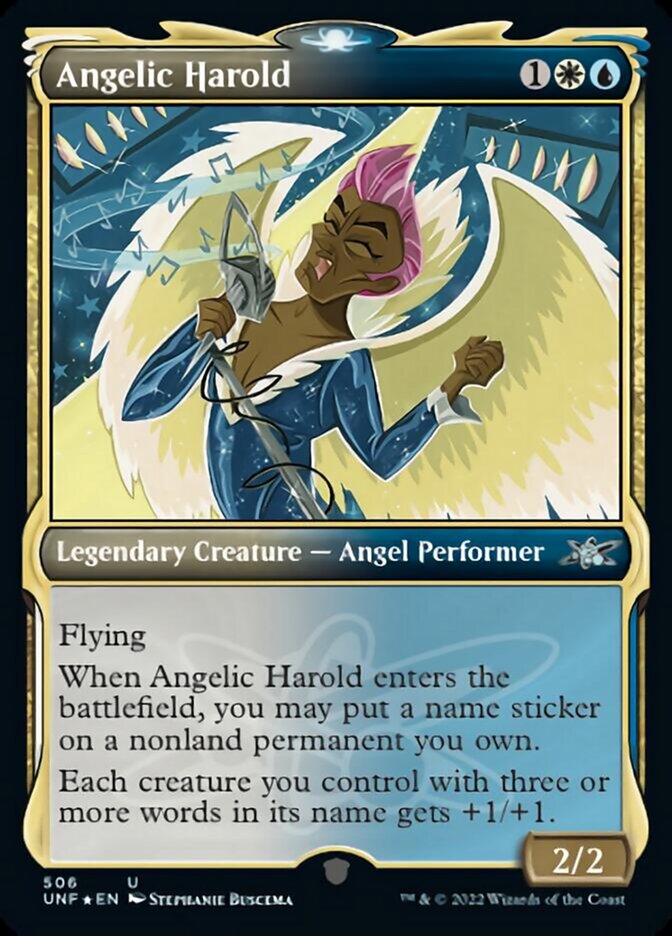 Angelic Harold (Showcase) (Galaxy Foil) [Unfinity] | Empire Gaming NC