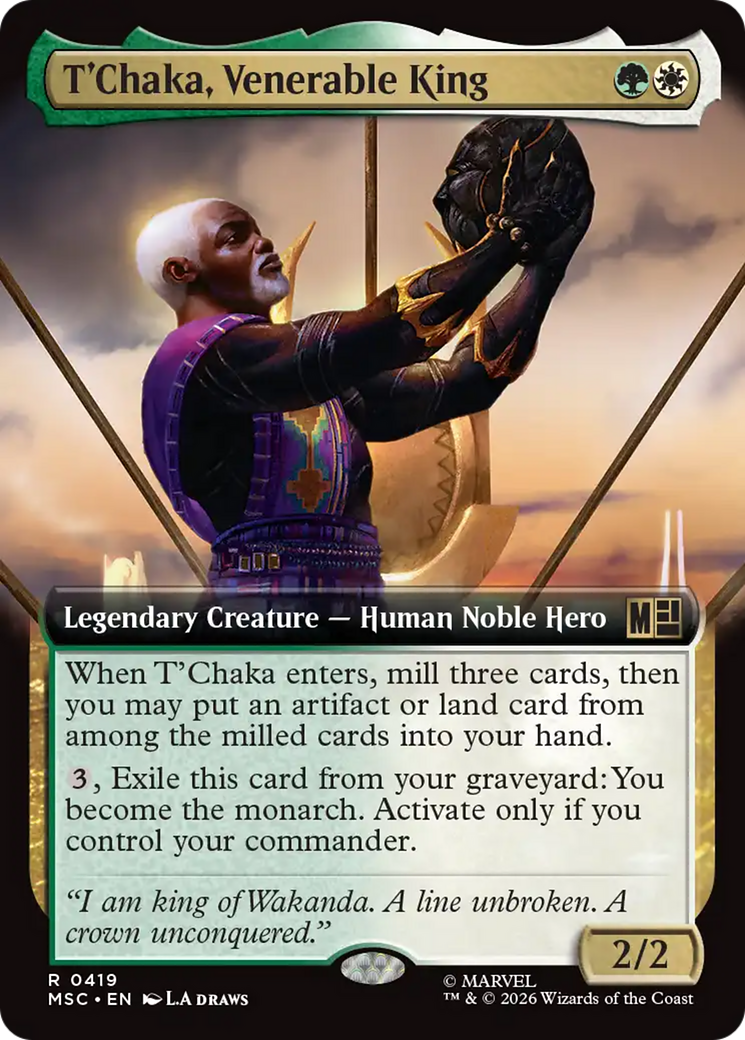 T'Chaka, Venerable King (Extended Art) [Marvel Super Heroes Commander] | Empire Gaming NC