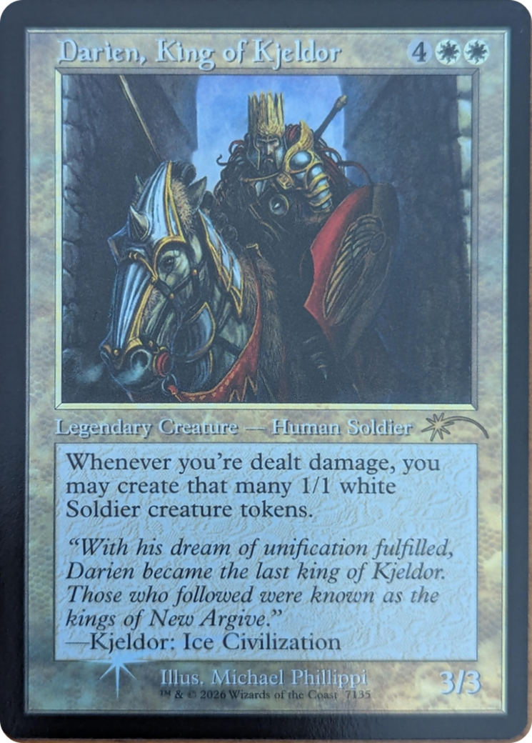 Darien, King of Kjeldor (7135) (Retro Frame) [Secret Lair Drop Series] | Empire Gaming NC