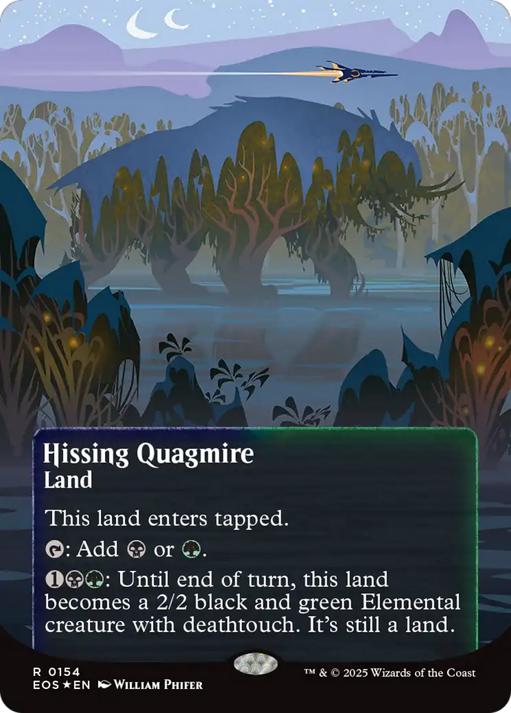 Hissing Quagmire (0154) (Borderless) (Galaxy Foil) [Edge of Eternities: Stellar Sights] | Empire Gaming NC