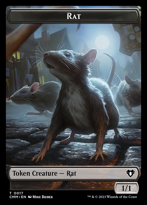 Treasure // Rat Double-Sided Token [Commander Masters Tokens] | Empire Gaming NC