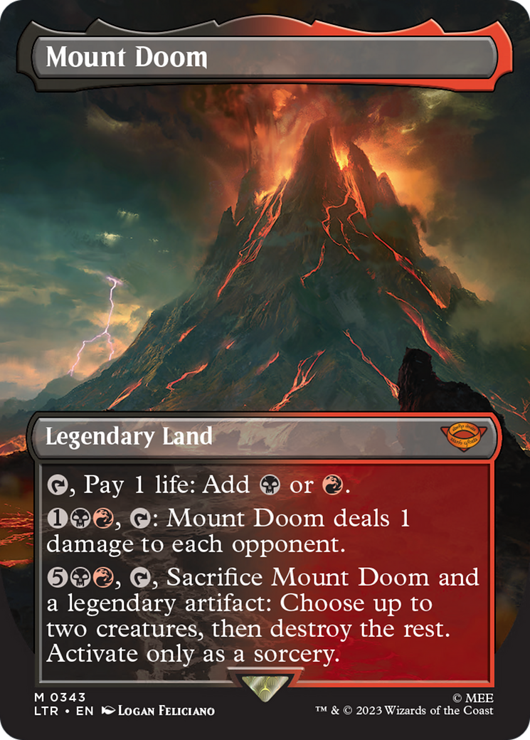 Mount Doom (Borderless Alternate Art) [The Lord of the Rings: Tales of Middle-Earth] | Empire Gaming NC