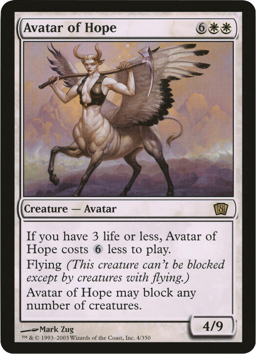 Avatar of Hope (Oversized) [Eighth Edition Box Topper] | Empire Gaming NC