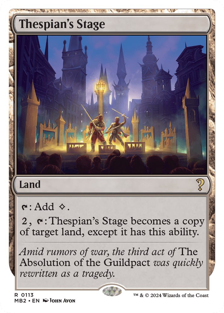 Thespian's Stage (White Border) [Mystery Booster 2] | Empire Gaming NC