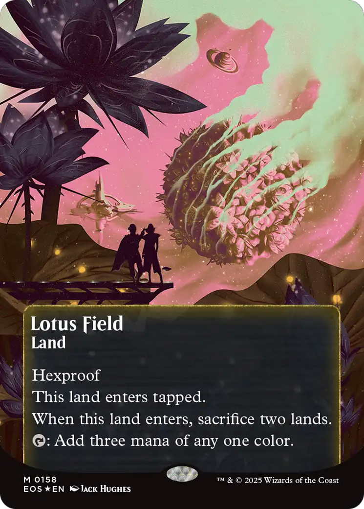 Lotus Field (0158) (Borderless) (Galaxy Foil) [Edge of Eternities: Stellar Sights] | Empire Gaming NC