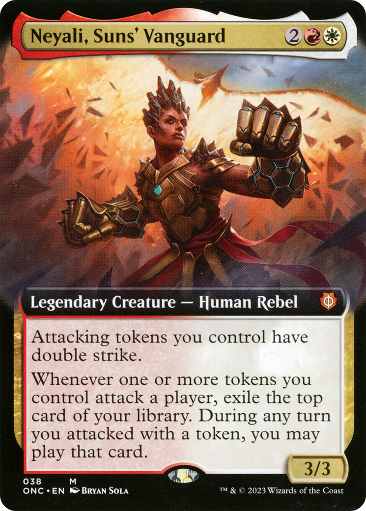 Neyali, Suns' Vanguard (Extended Art) [Phyrexia: All Will Be One Commander] | Empire Gaming NC