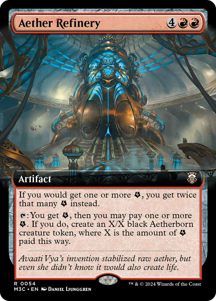 Aether Refinery (Extended Art) (Ripple Foil) [Modern Horizons 3 Commander] | Empire Gaming NC