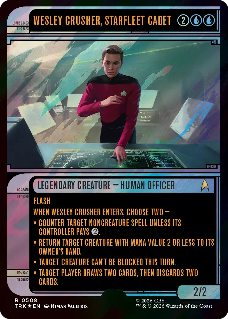 Wesley Crusher, Starfleet Cadet (Showcase) (Surge Foil) [Star Trek] | Empire Gaming NC