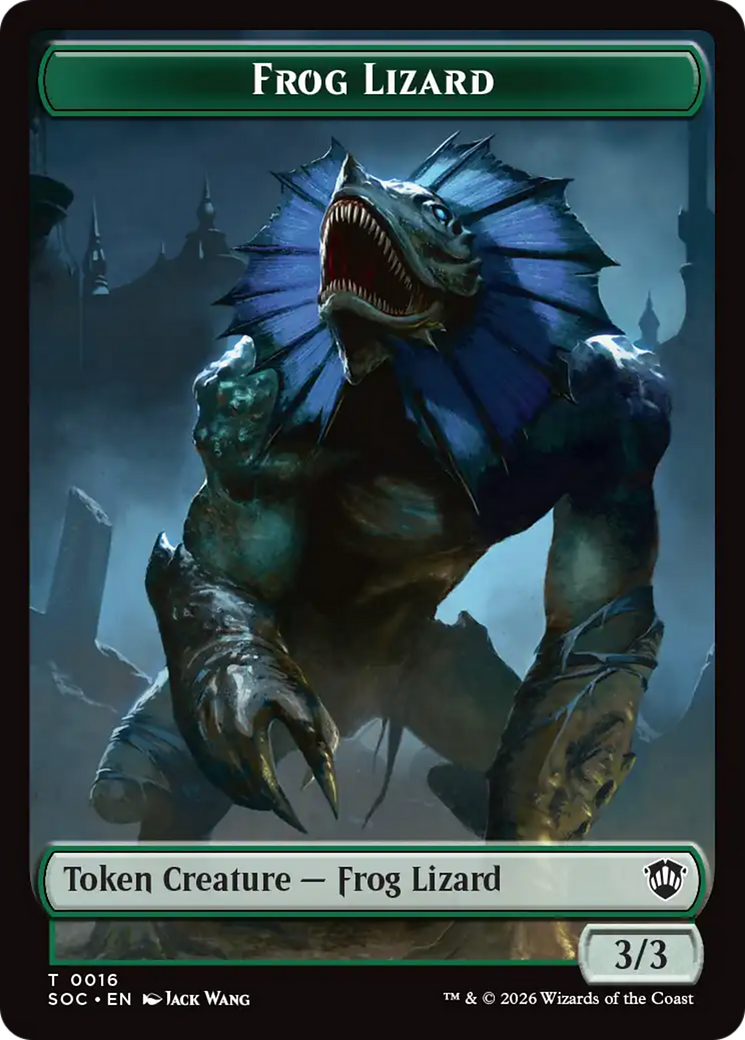 Boar // Frog Lizard Double-Sided Token [Secrets of Strixhaven Commander Tokens] | Empire Gaming NC
