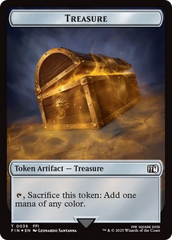 Clue // Treasure Double-Sided Token (Surge Foil) [FINAL FANTASY Commander Tokens] | Empire Gaming NC