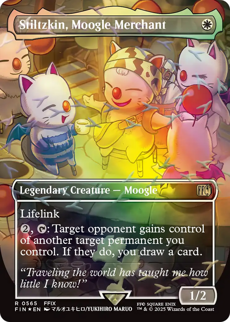 Stiltzkin, Moogle Merchant (Borderless) (Chocobo Track Foil) [FINAL FANTASY] | Empire Gaming NC